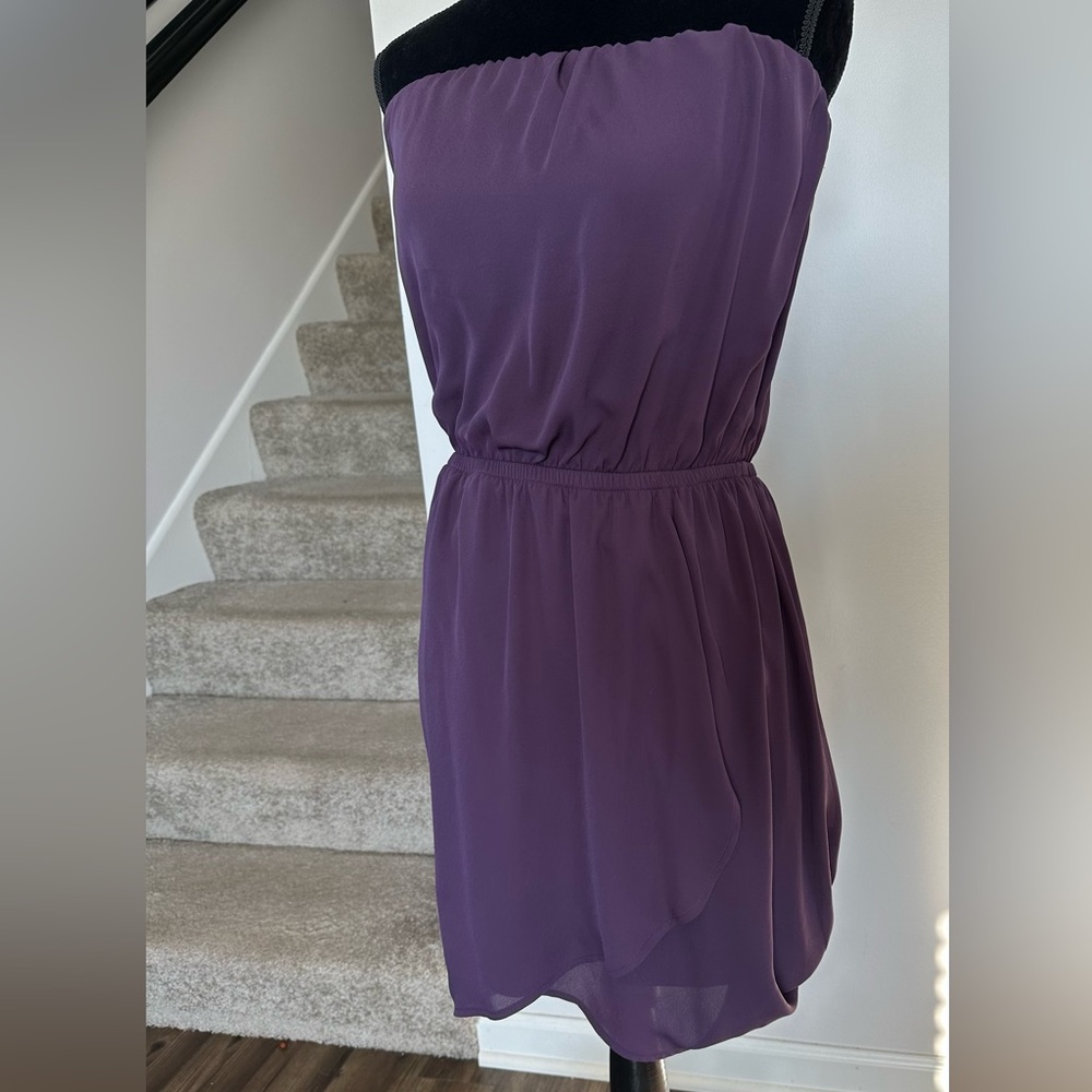 Express Strapless Plum Dress-Size M‎